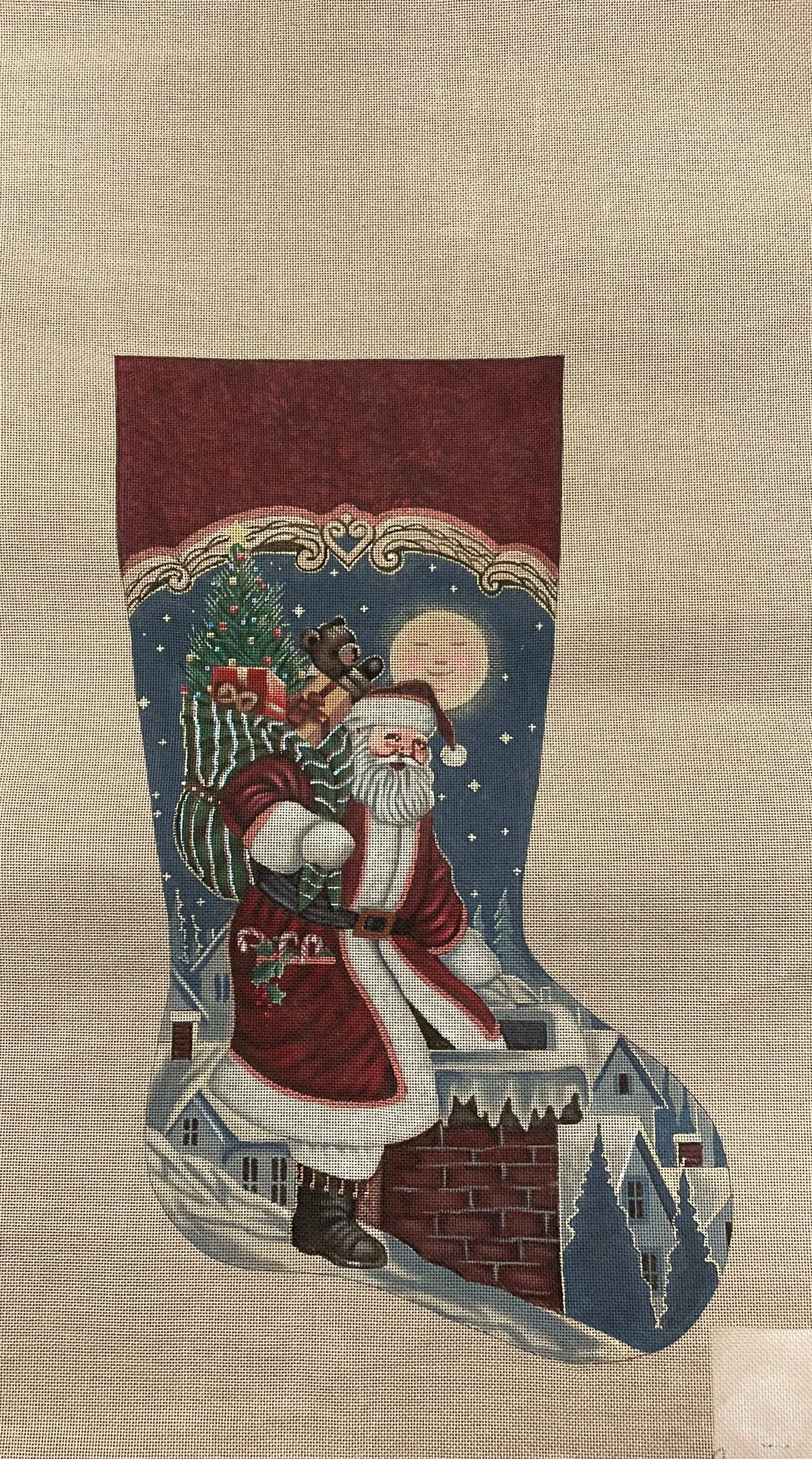 * Liz Goodrick Dillon TTAXS427 Santa Sneaks In Stocking