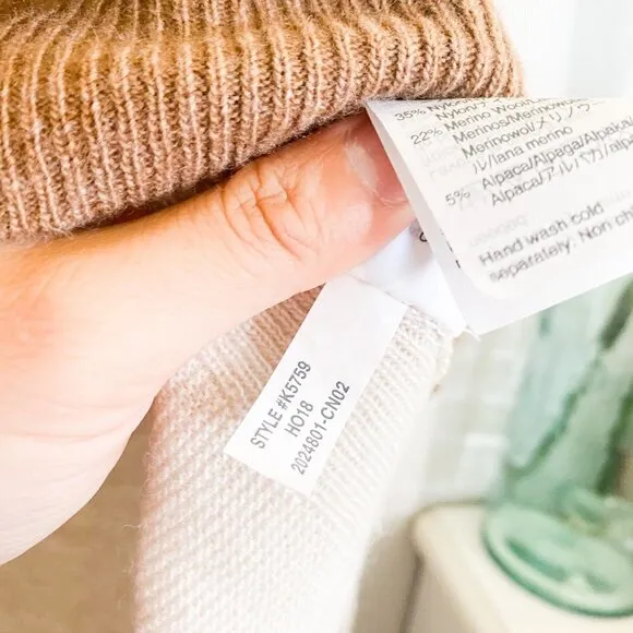 🦋 MADEWELL Kimball Colorblock V-Neck Wool Sweater XS