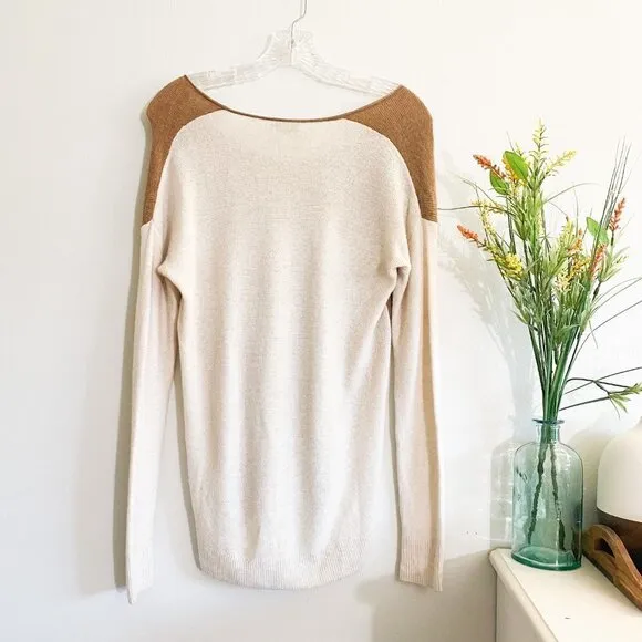 🦋 MADEWELL Kimball Colorblock V-Neck Wool Sweater XS