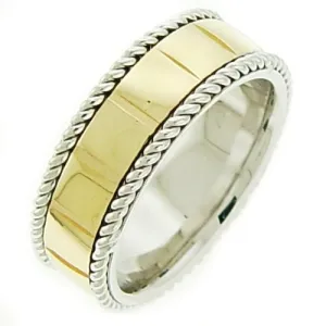 14K or 18K Two-Tone Gold Hand Braided Ring