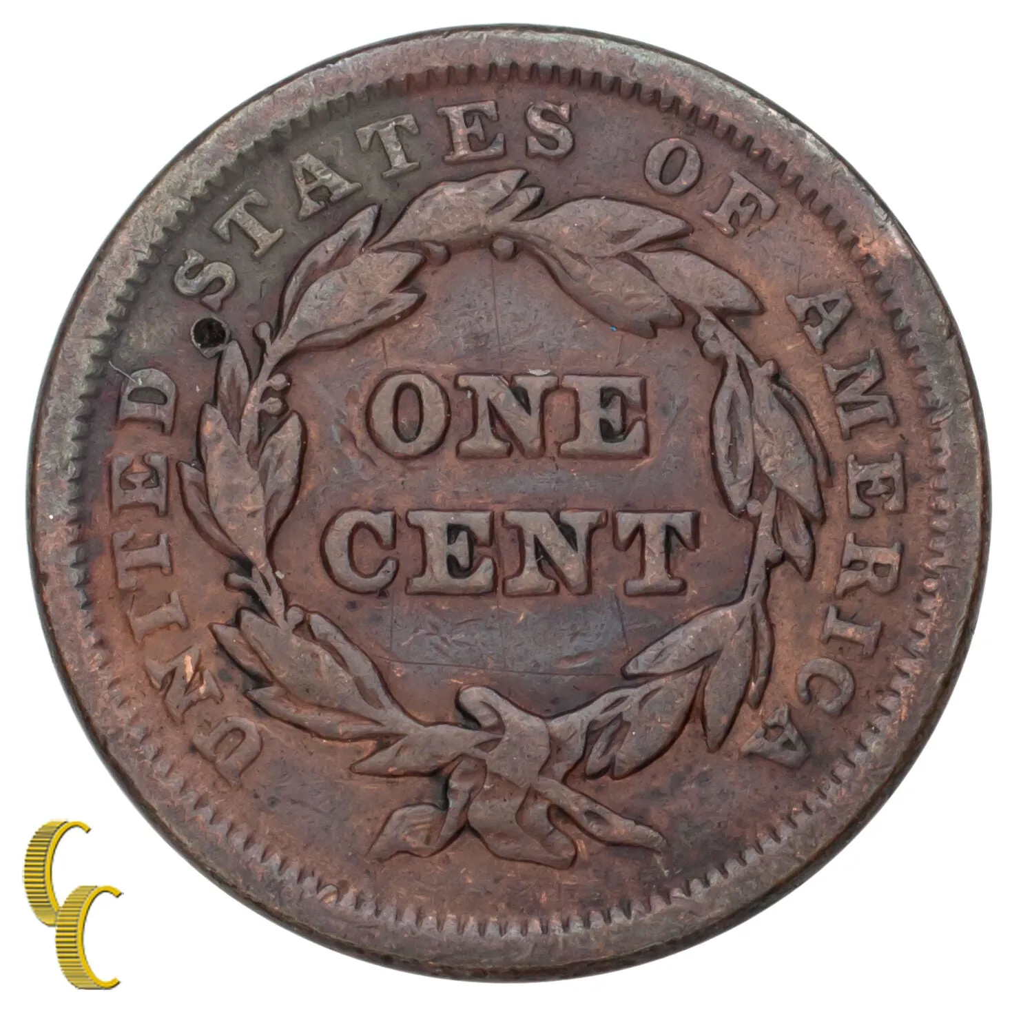 1841 Braided Hair Large Cent 1C Penny (Fine , F  Condition)