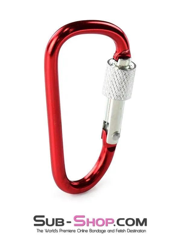 1862F      Red Locking Spring Snap Bondage Gear Clip - LAST CHANCE - Final Closeout!