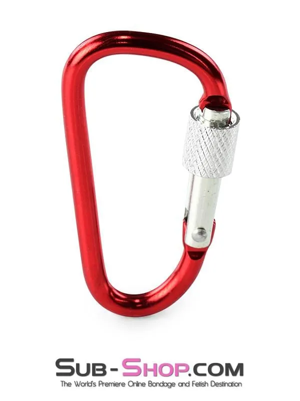 1862F      Red Locking Spring Snap Bondage Gear Clip - LAST CHANCE - Final Closeout!