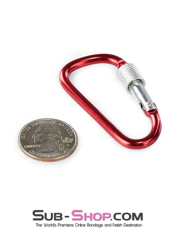 1862F      Red Locking Spring Snap Bondage Gear Clip - LAST CHANCE - Final Closeout!