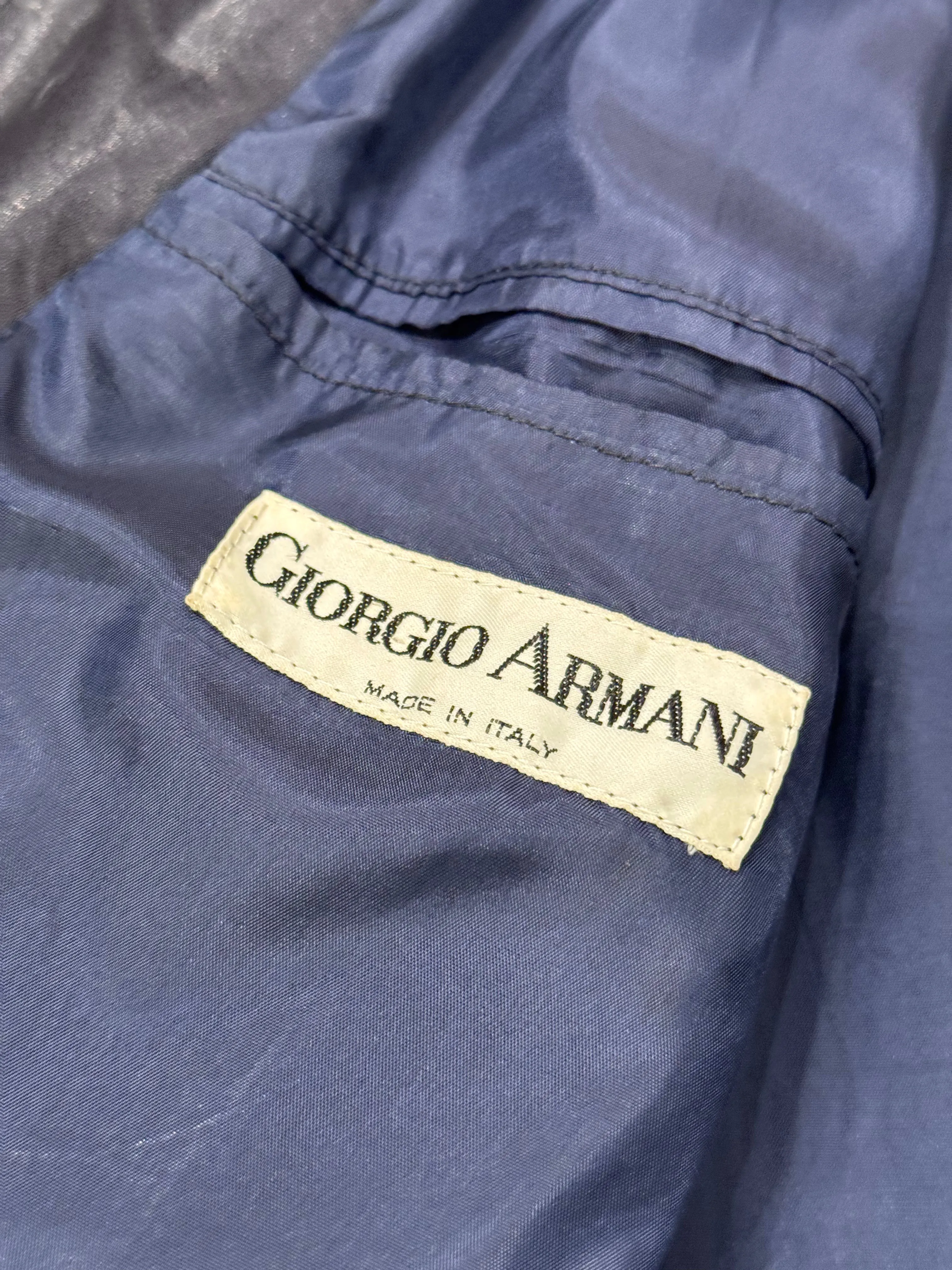 1980s Giorgio Armani colorblock leather bomber jacket