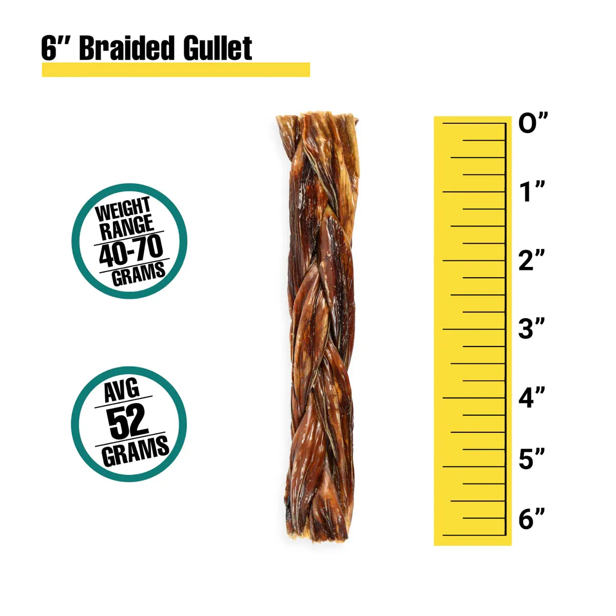 6" Braided Gullet Sticks