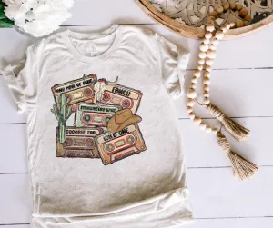 90s Country Cassettes Oatmeal Tee
