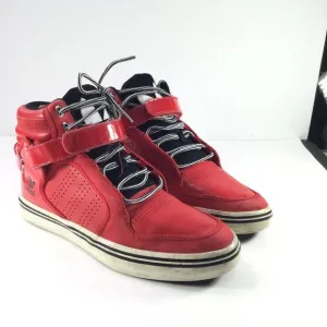 Adidas Adi-Rise Sneakers Men Size 8 High Top Strap Red Lace-Up