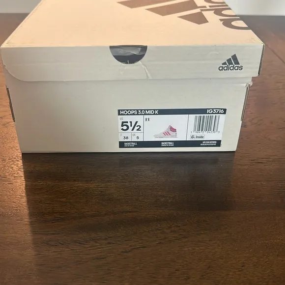 Adidas Hoops 3.0 Mid K - SZ 5.5