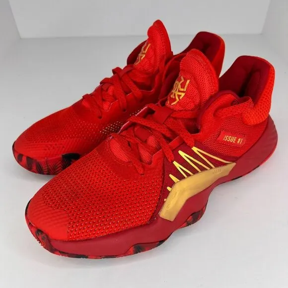 Adidas Mens EG0490 Red Marvel D.O.N Issue 1 Iron Spider Size 8 Basketball Shoes