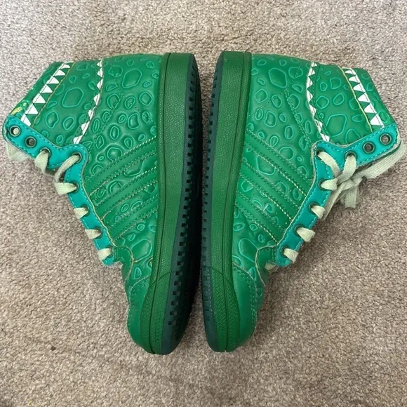 Adidas X Disney Pixar Toy Story Rex Green Dinosaur High Top Sneakers Size 1