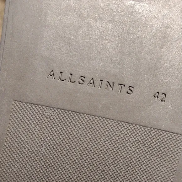 All Saints Zip Up Suede Shearling Sneakers