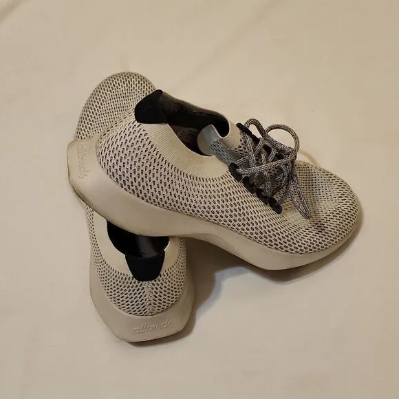 Allbirds Men's White Blue Low Top Lace Up Tree Dasher Sneakers Sz 13.5