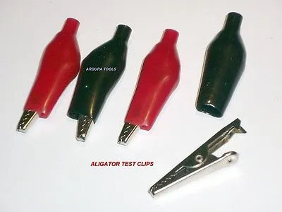 ALLIGATOR TEST CLIPS 5 AMP - 4 pc - NEW