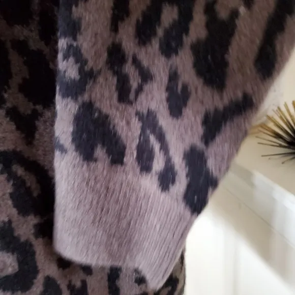 Allison New York Leopard Print Turtleneck Sweater