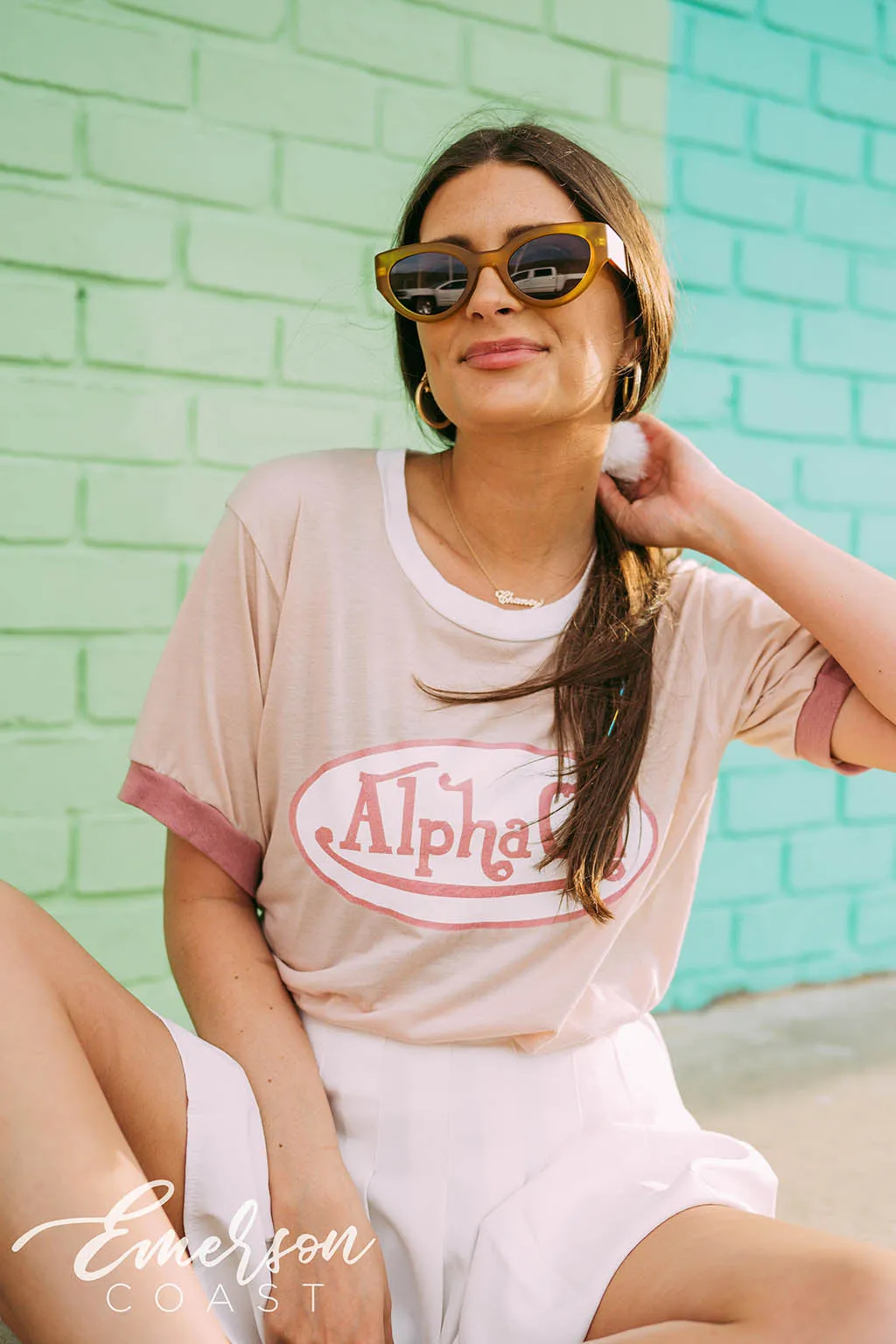Alpha Chi Von Dutch Colorblock Ringer Tee