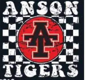Anson Tigers Bubble Font With Checks