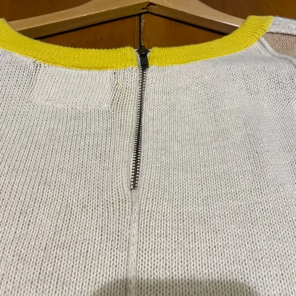 ANTHROPOLOGIE Field &amp; Flower Beige Colorblock Sweater