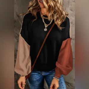Arden colorblock ribbed sweater