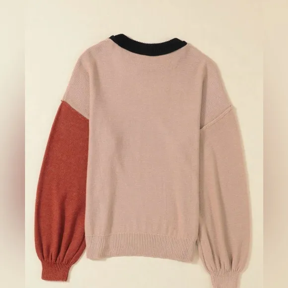 Arden colorblock ribbed sweater