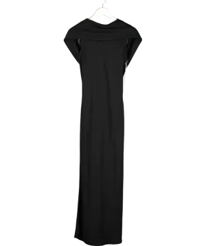 Arket Black Shawl Collar Drape Dress UK 8
