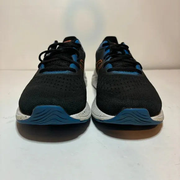 ASICS Gel-Excite 8 Black Blue Mesh Lace Up Low Top Running Sneakers Sz Mens 11.5