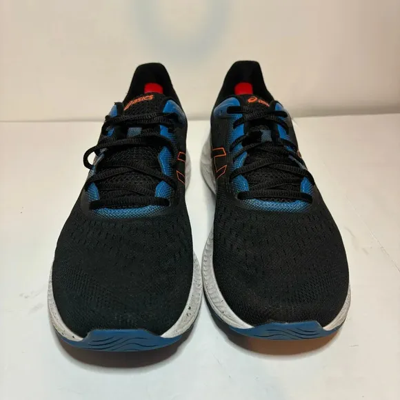 ASICS Gel-Excite 8 Black Blue Mesh Lace Up Low Top Running Sneakers Sz Mens 11.5
