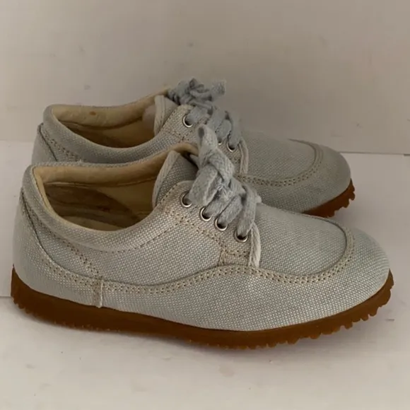 Authentic Hogan designer canvas dress shoes Sz 10 little boys Euro 28