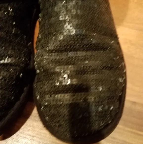 Authentic Ugg black sparkly sequin boots size 2