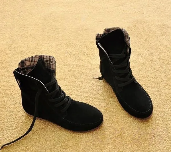 Autumn and Winter Boots Snow Boots for Women and Men Martin Boots Suede Leather Boots Couples Shoes Cotton