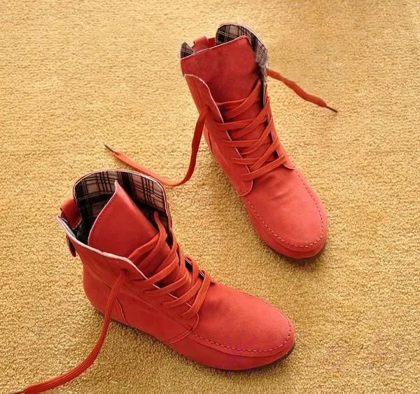 Autumn and Winter Boots Snow Boots for Women and Men Martin Boots Suede Leather Boots Couples Shoes Cotton