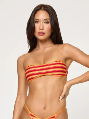 Bekah Top in Sunset Stripe