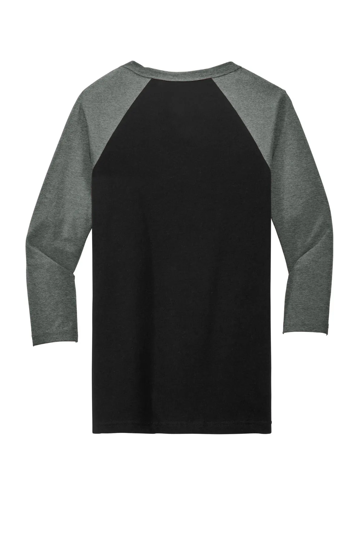 BELLA CANVAS  Unisex 3/4-Sleeve Baseball Tee. BC3200 Black/ Deep Heather