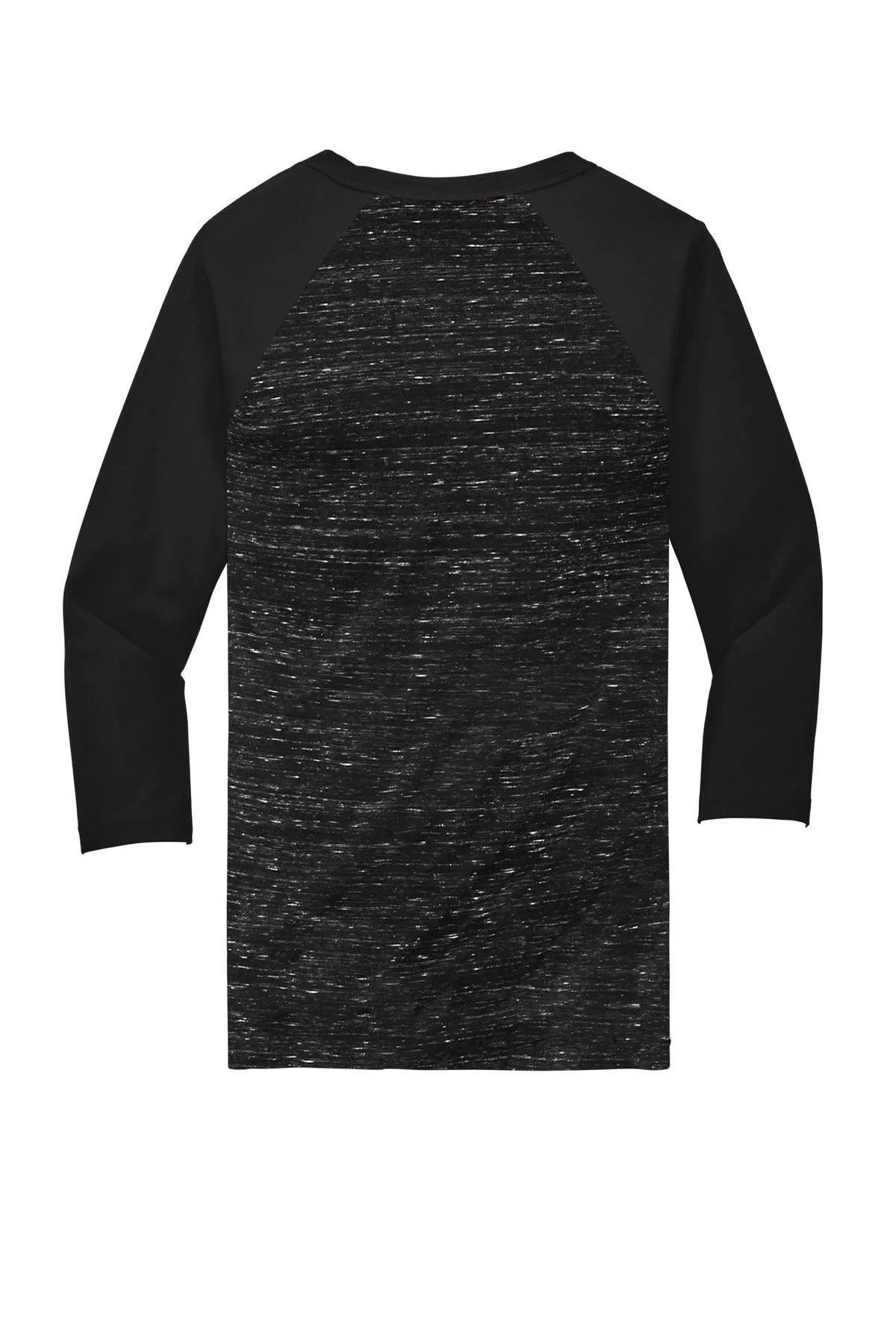 BELLA CANVAS  Unisex 3/4-Sleeve Baseball Tee. BC3200 Black Marble/ Black