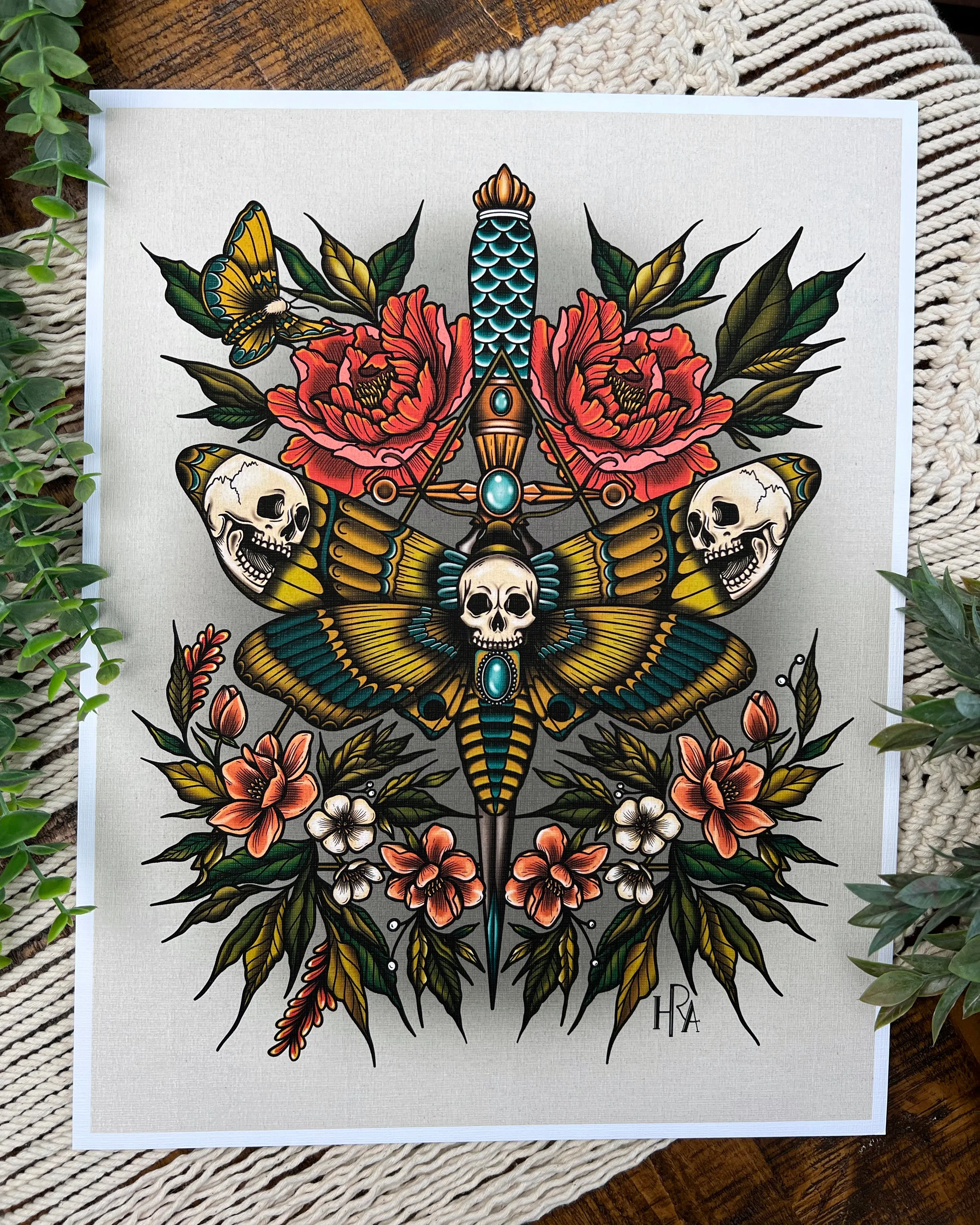Beware The Moth Canvas Print