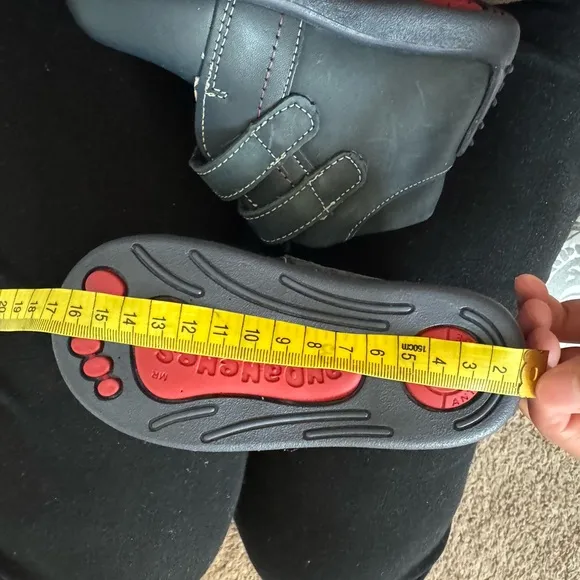 Black Ankle-High Boots with Velcro Straps