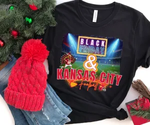 Black Friday & Kansas City Football Field Black Tee