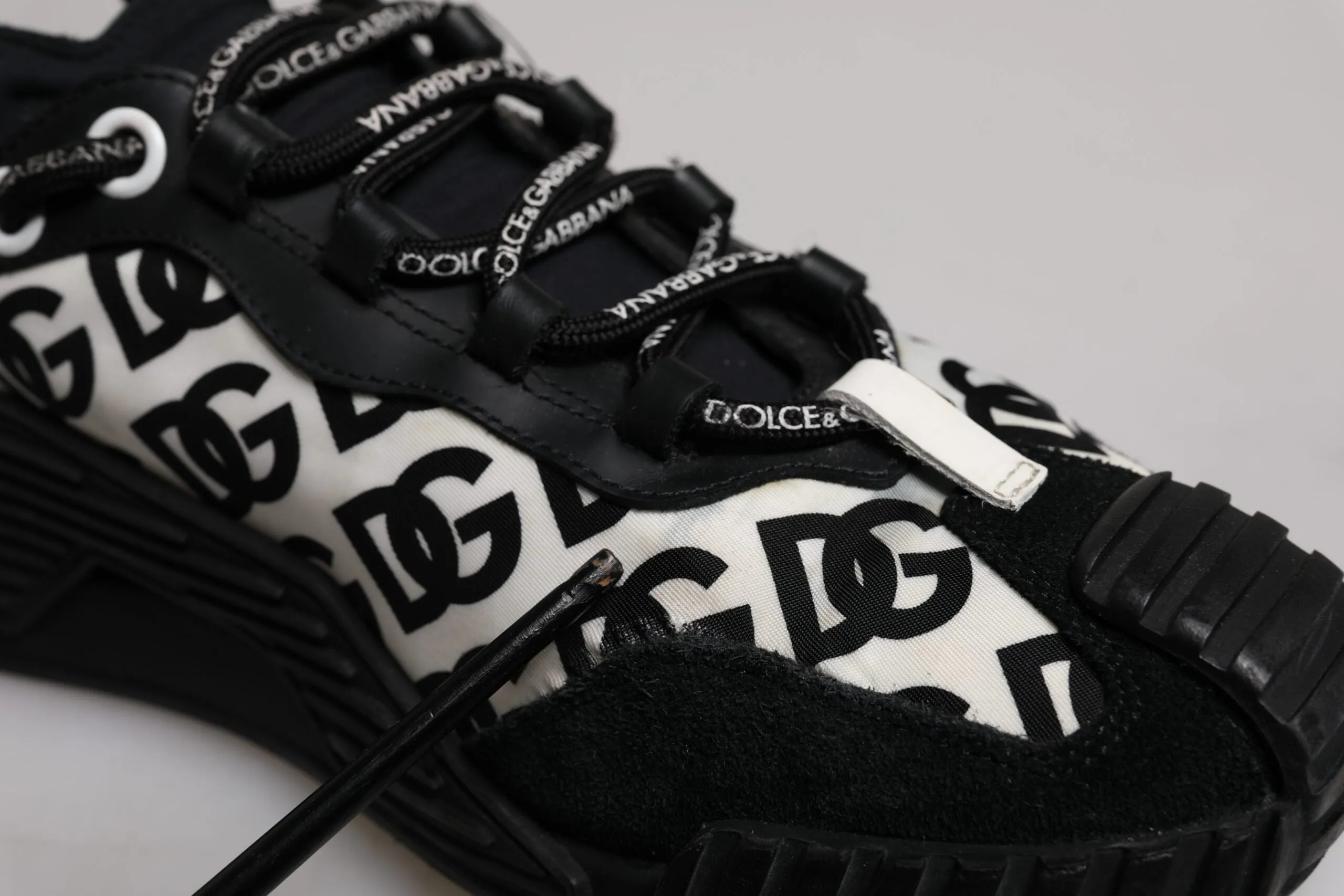 Black Logo Lace Up Low Top NS1 Sneakers Shoes