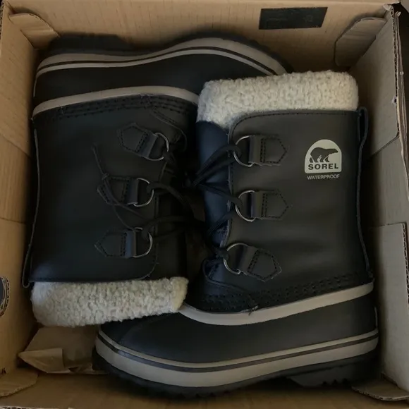 Black SOREL® Kids Yoot Pac™ TP Snow Boots