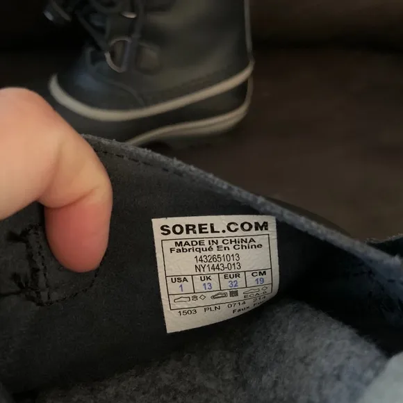 Black SOREL® Kids Yoot Pac™ TP Snow Boots