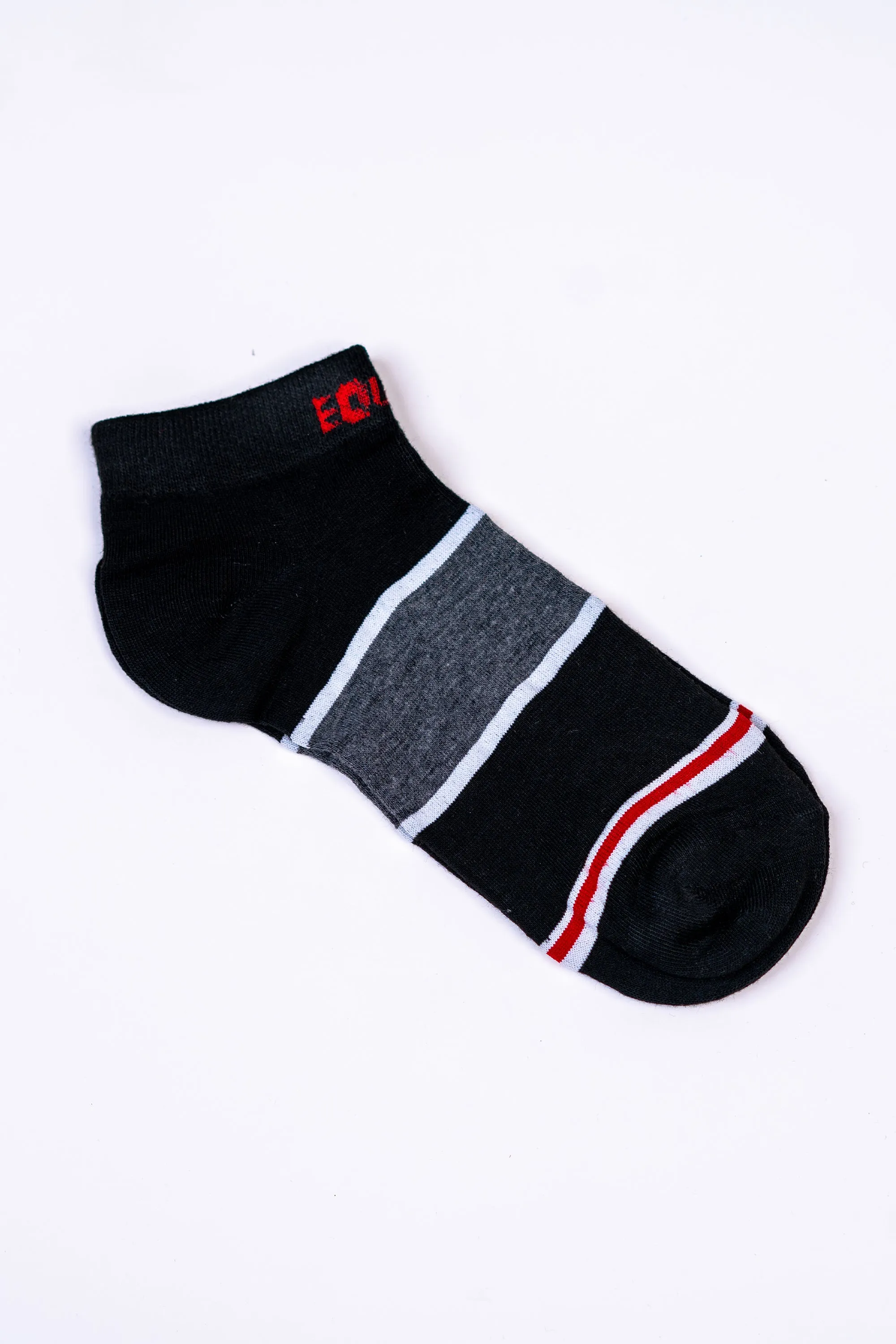 Black Striped Ankle Socks