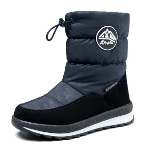 Black/Blue Winter Outdoor Waterproof Snow Boots