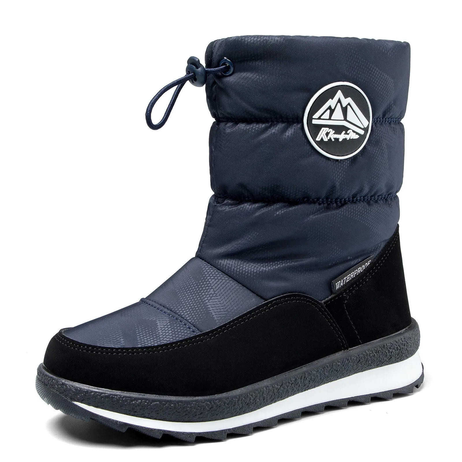 Black/Blue Winter Outdoor Waterproof Snow Boots