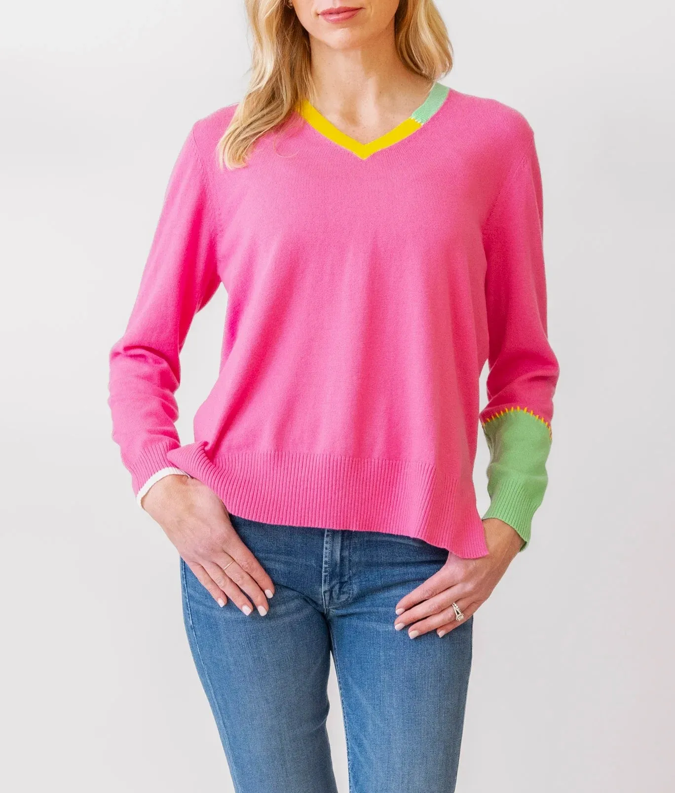 Block Trim Sweater