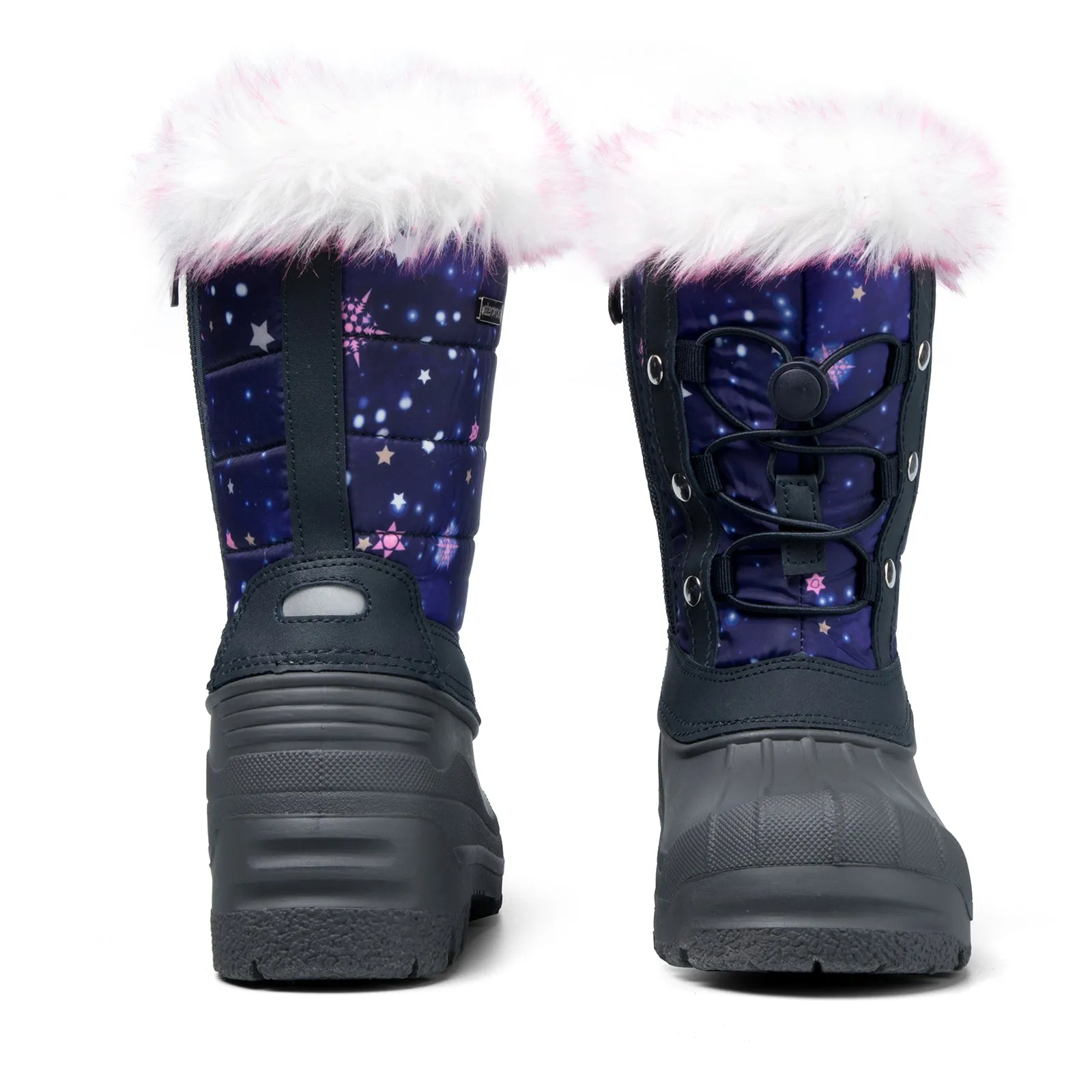 Blue Fur Collar Outdoor Sports Snow Boots