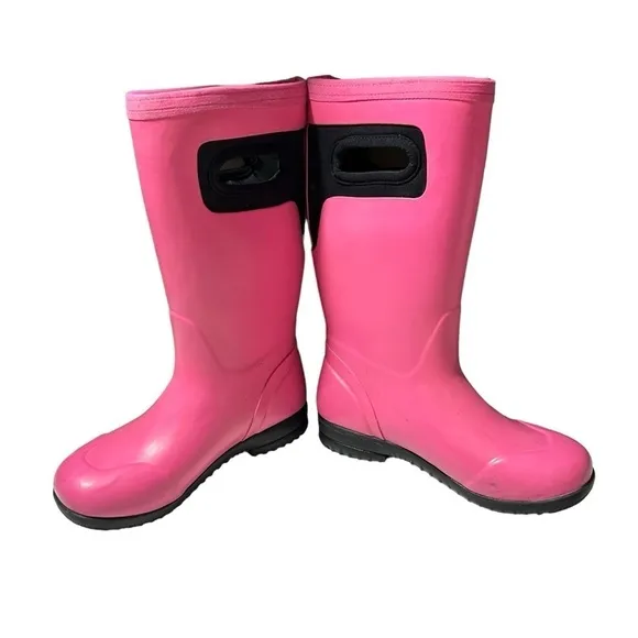 Bogs Tacoma Pink Neo Tech Lite Waterproof Rain Boots Pink Girls Kids Size 13