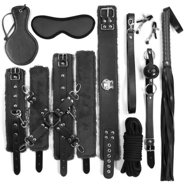 Bondage Kit 10 Piece Black