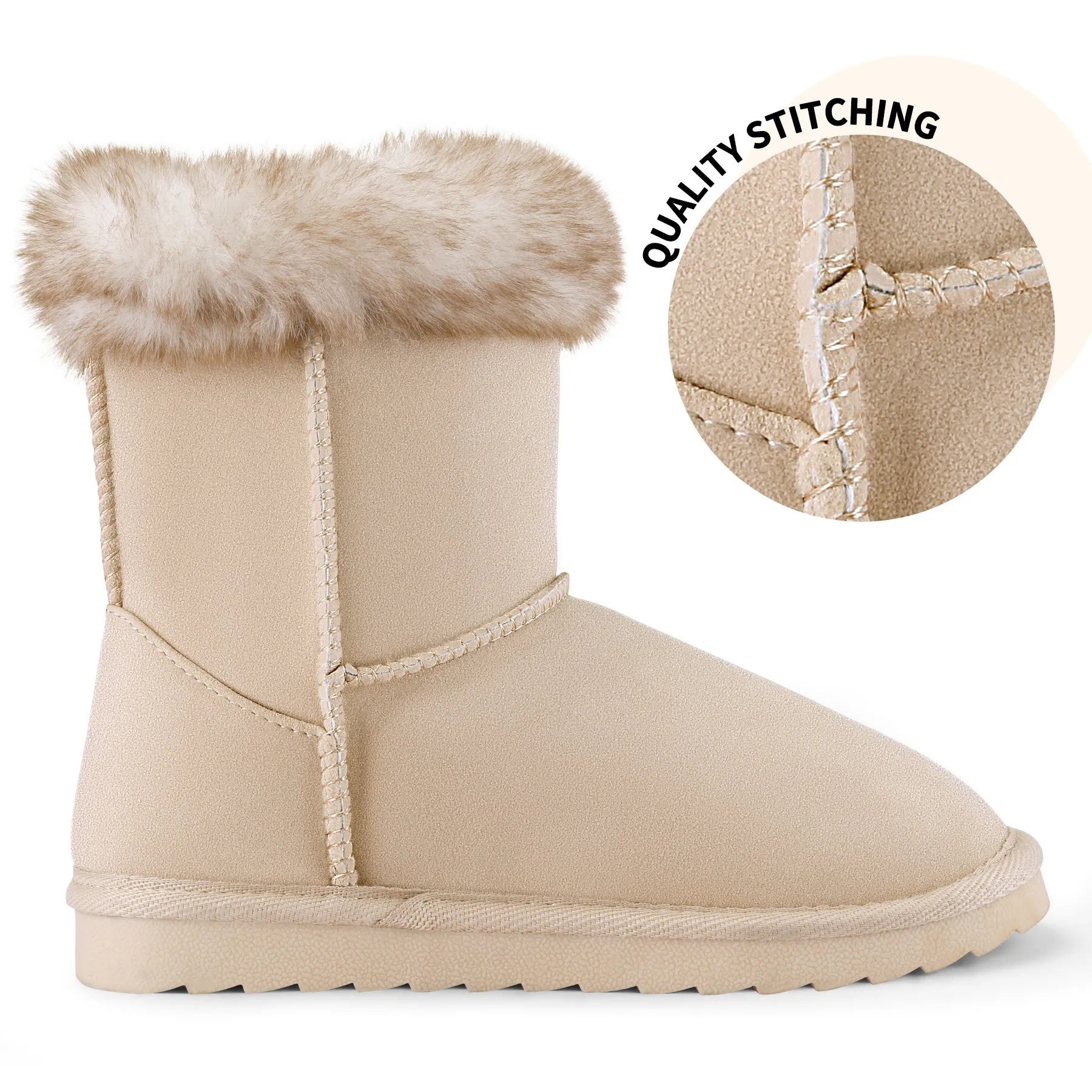 Bow Tie Warm Fur Lined Snow Boots