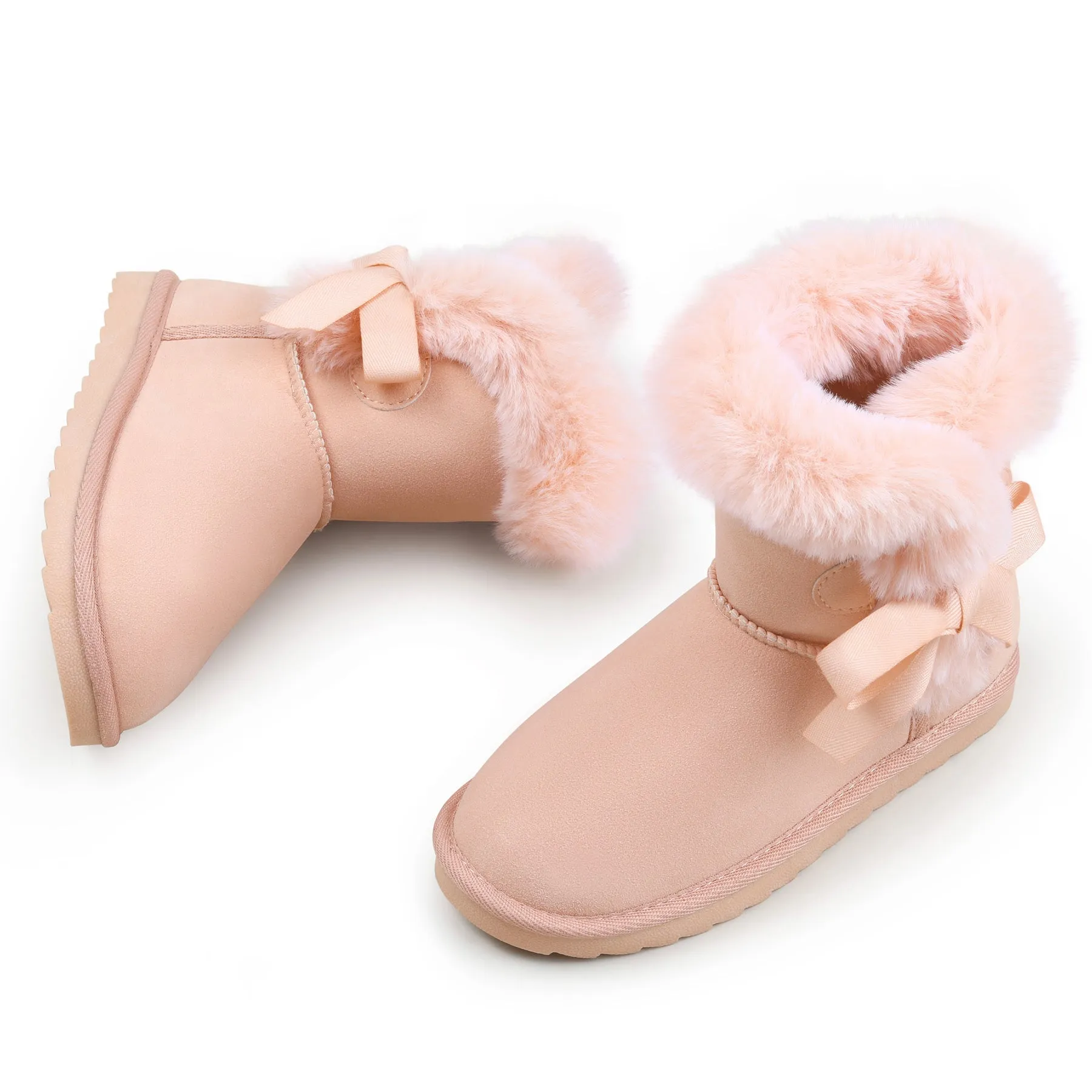 Bow Tie Warm Fur Lined Snow Boots