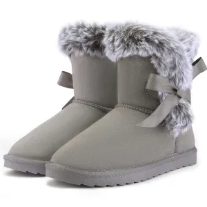 Bow Winter Warm Snow Boots for Kids